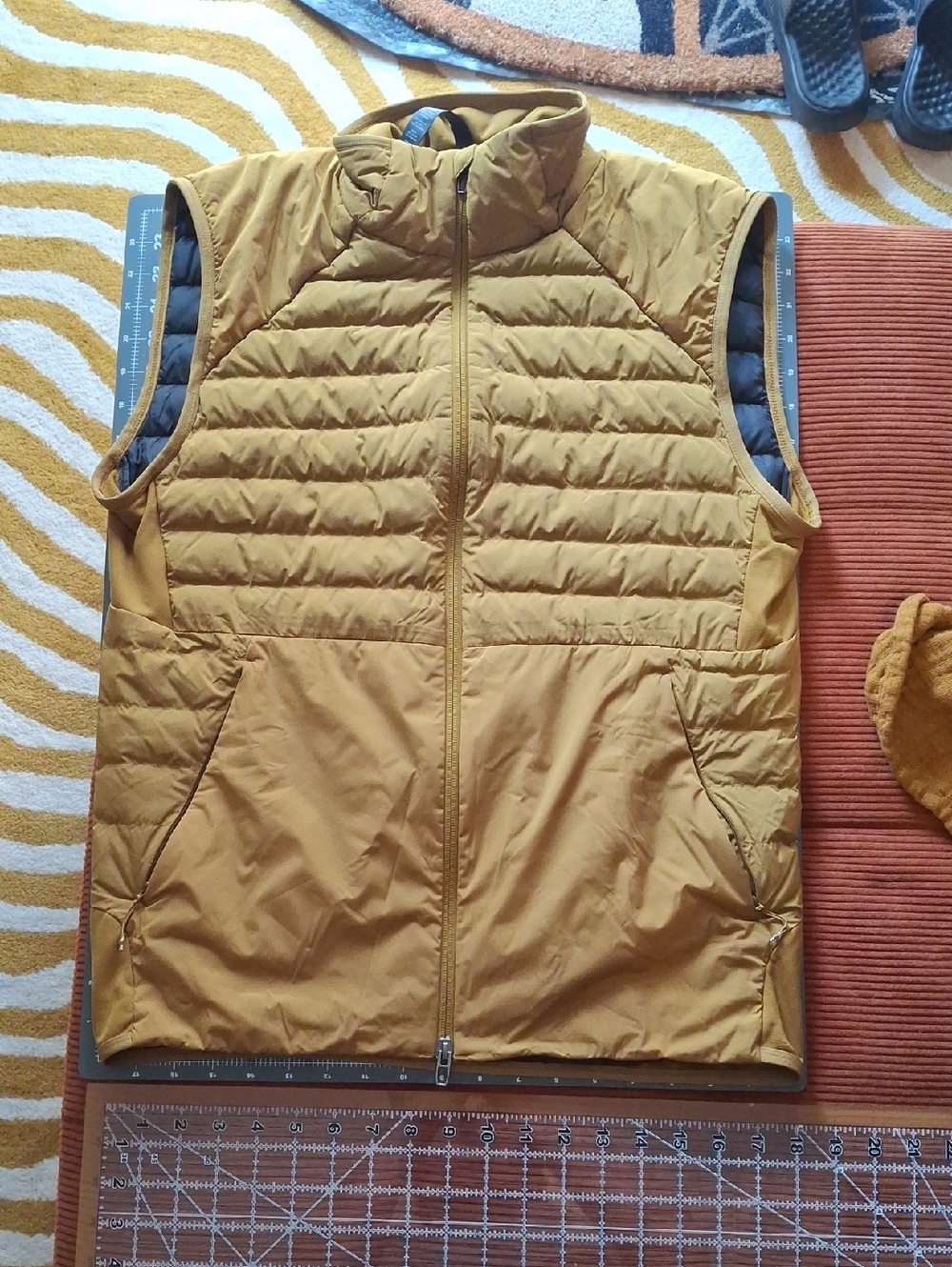 Lululemon Down for It All Vest in Gold Spice Style Number: M4AADS